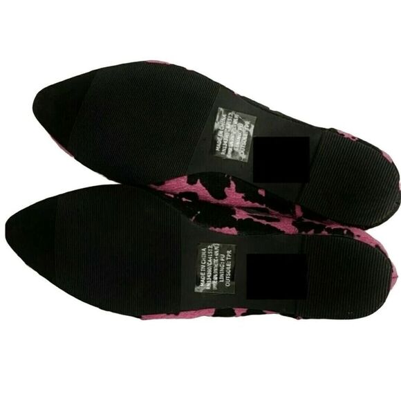 Abbey Dawn by Avril Lavigne Shoes Size 9 Pink Black Skull Rebel Yell Flats - Picture 9 of 10